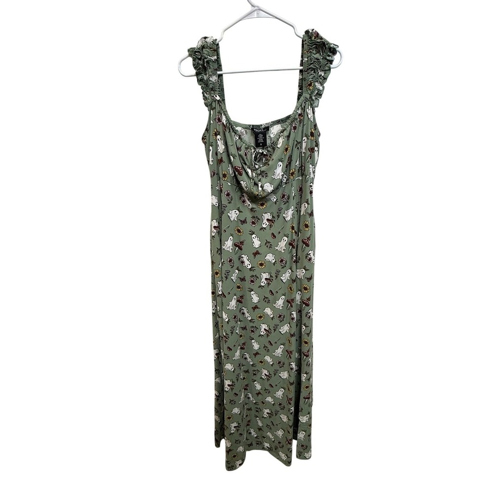 Thorn & Fable Ghost Mushroom Maxi Dress Witchy Whimsigoth Halloween